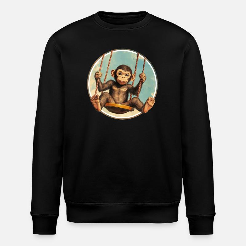 Monkey swing – stay relaxed! - Stanley/Stella ROLLER Unisex Organic Sweatshirt - black