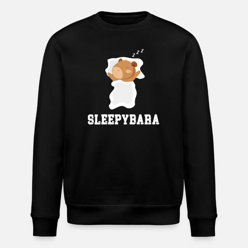 Sleepybara - Stanley/Stella Unisex Bio-Sweatshirt ROLLER - Schwarz