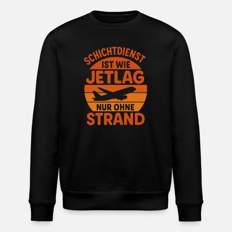 Schichtdienst Jetlag am Strand - Stanley/Stella Unisex Bio-Sweatshirt ROLLER - Schwarz