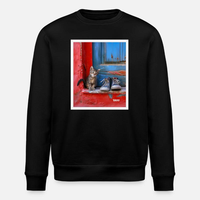 sweet cat - Stanley/Stella Unisex Bio-Sweatshirt ROLLER - Schwarz