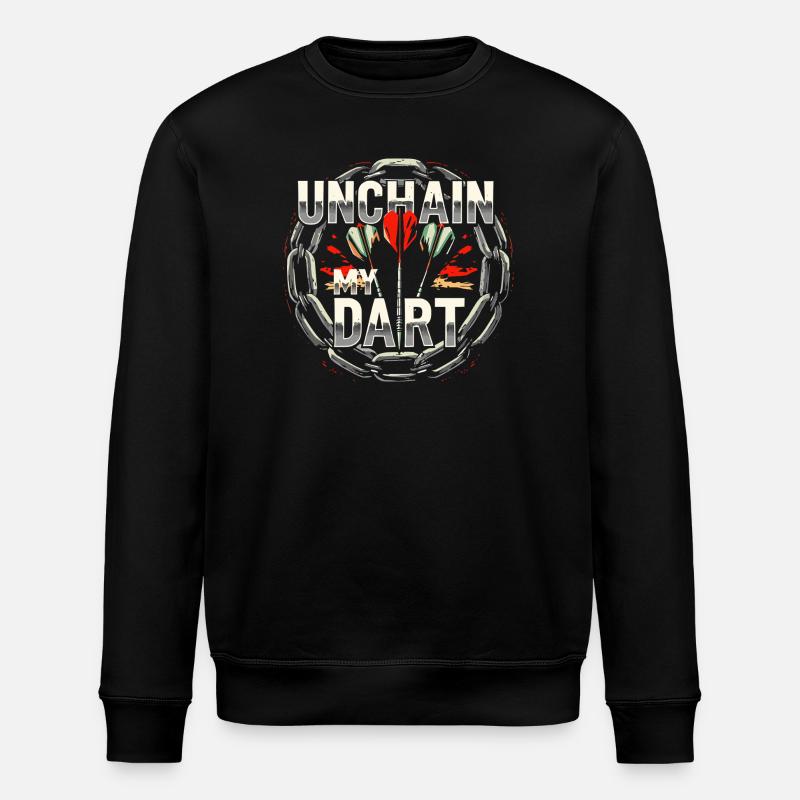 Darts Shirt unchain my dart - Stanley/Stella Unisex Bio-Sweatshirt ROLLER - Schwarz