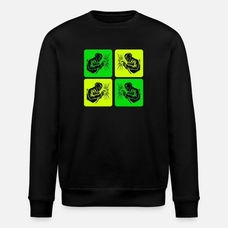 Welders in retro style - Stanley/Stella ROLLER Unisex Organic Sweatshirt - black