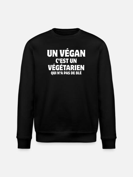 vegan, vegan, vegetarian, food - Stanley/Stella ROLLER Unisex Organic Sweatshirt - black
