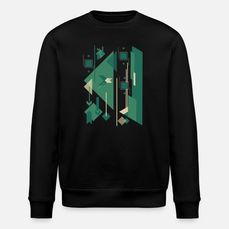 Abstrakte Gummifigur - Stanley/Stella Unisex Bio-Sweatshirt ROLLER - Schwarz