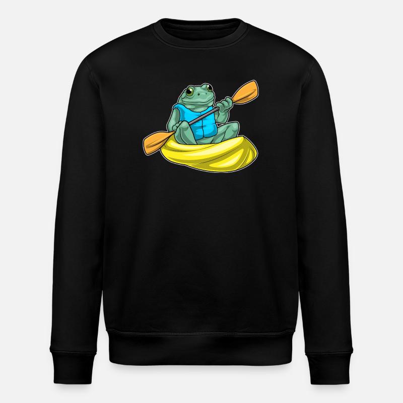 Frosch Kayak Paddel - Stanley/Stella Unisex Bio-Sweatshirt ROLLER - Schwarz