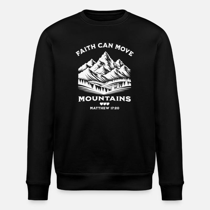 Glauben an Berge Motiv - Stanley/Stella Unisex Bio-Sweatshirt ROLLER - Schwarz