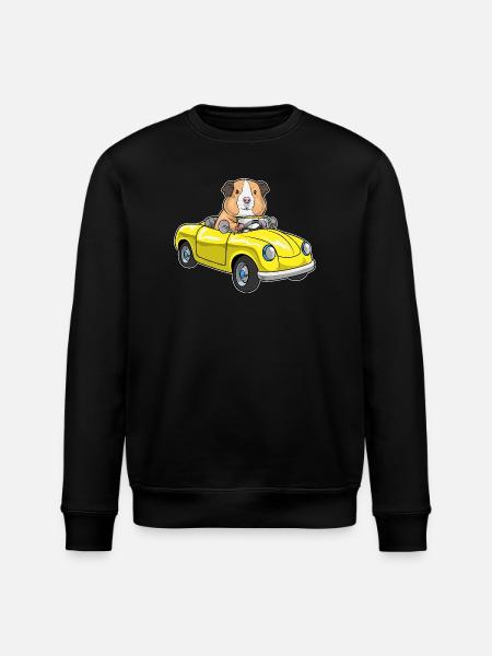 Guinea pig car - Stanley/Stella ROLLER Unisex Organic Sweatshirt - black