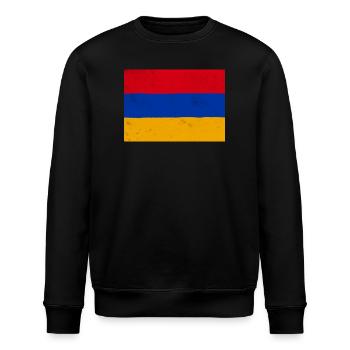 Flagge Armeniens – Symbol der Identität und des Nationalstolzes - Stanley/Stella Unisex Bio-Sweatshirt ROLLER - Schwarz - Vorne - Nik (191cm)
