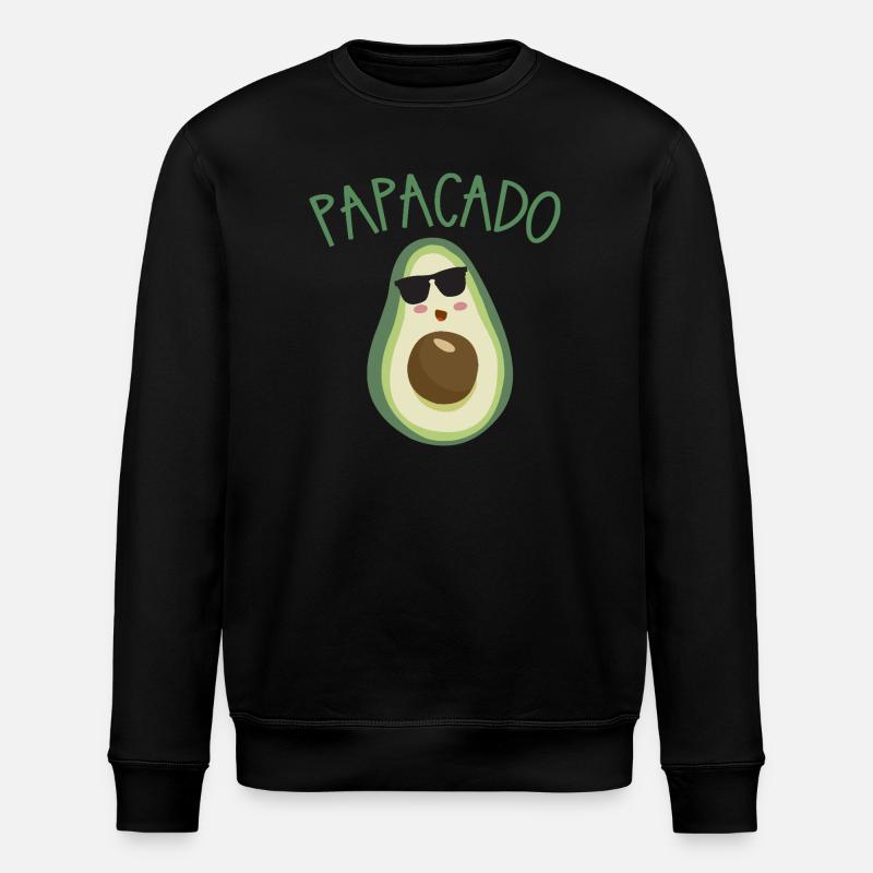 PAPACADO avocat avec lunettes de soleil - Sweat bio ROLLER Stanley/Stella Unisexe - noir
