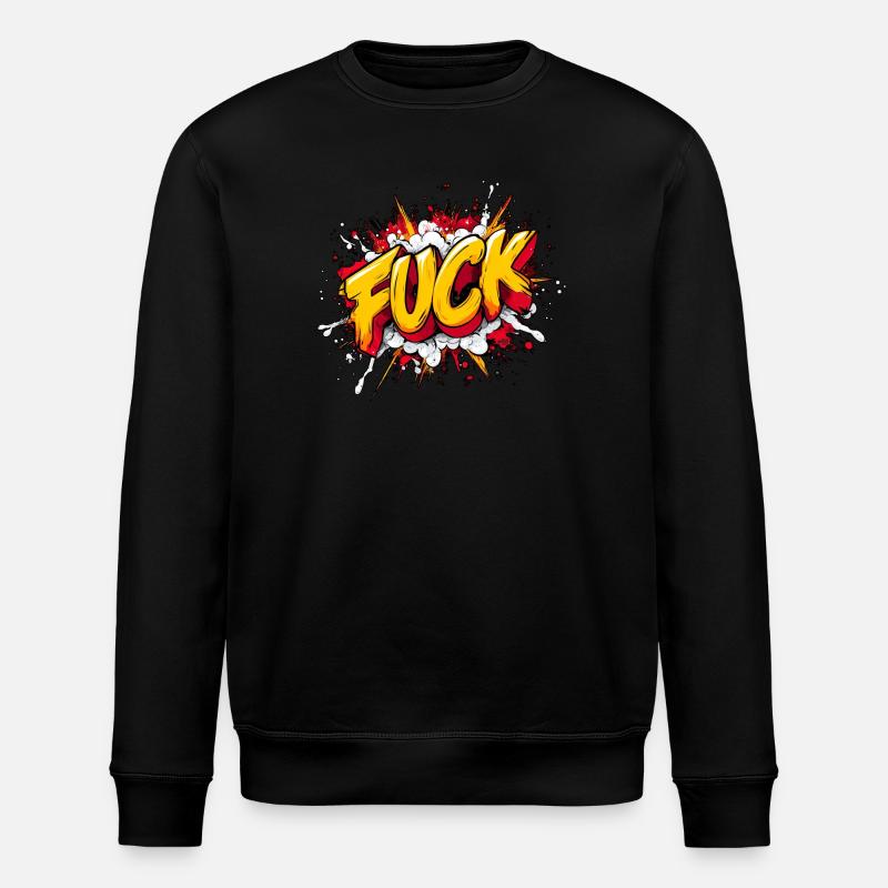 BoomFuuuuuu - Stanley/Stella ROLLER Unisex Organic Sweatshirt - black