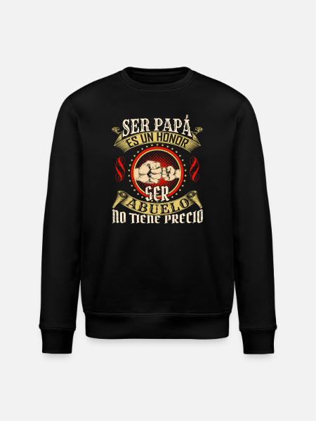 Ser Papá Es Un Héroe - Stanley/Stella ROLLER Unisex Organic Sweatshirt - black