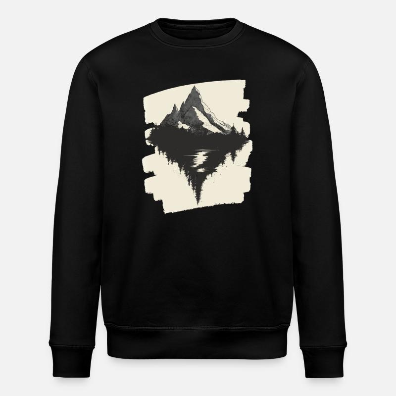 Berge Klettern Kletterer Wandern - Stanley/Stella Unisex Bio-Sweatshirt ROLLER - Schwarz