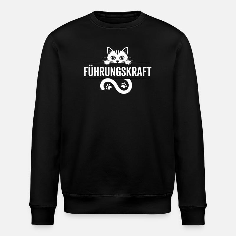 Cat Motif Executive Design - Stanley/Stella ROLLER Unisex Organic Sweatshirt - black