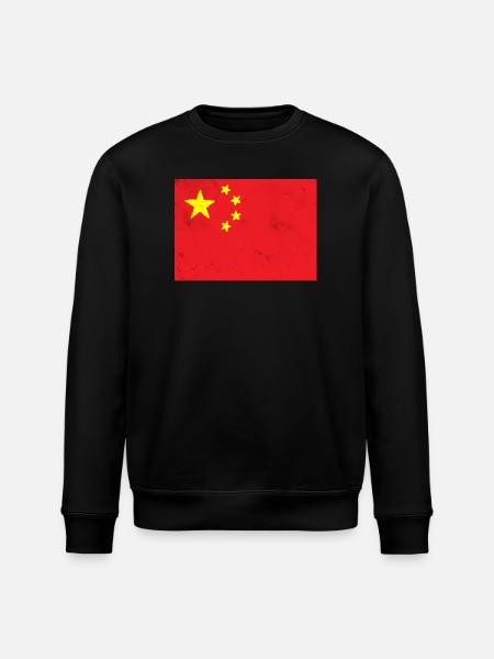 Flag of China - Stanley/Stella ROLLER Unisex Organic Sweatshirt - black