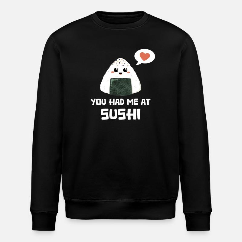 Sushi onigiri saying funny - Stanley/Stella ROLLER Unisex Organic Sweatshirt - black