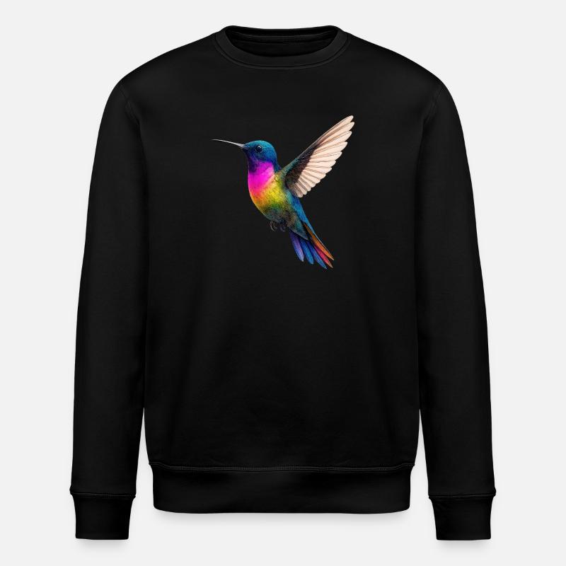 Conception vibrante de colibri arc-en-ciel - Sweat bio ROLLER Stanley/Stella Unisexe - noir