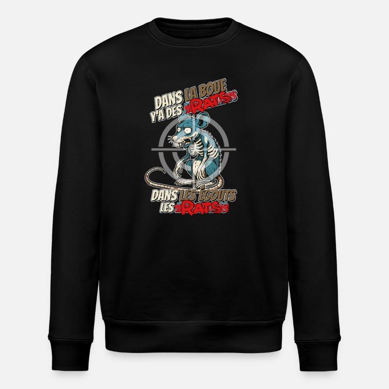 Marseillais-Ratten - Stanley/Stella Unisex Bio-Sweatshirt ROLLER - Schwarz