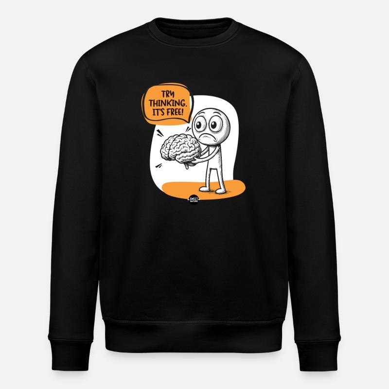 Brain. Some Assembly Required. - Stanley/Stella ROLLER Unisex Organic Sweatshirt - black