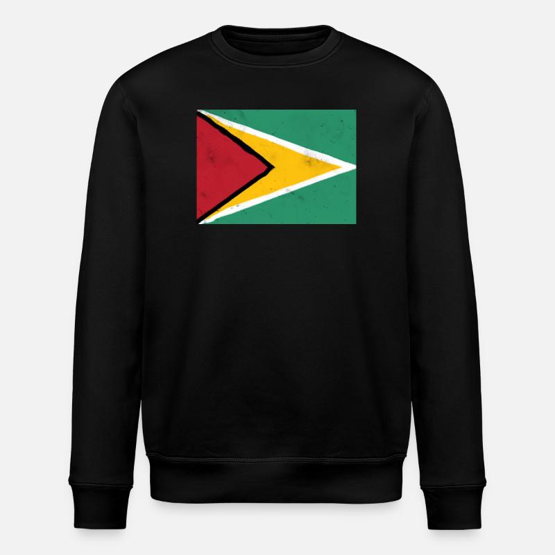 Drapeau du Guyana – Énergie dynamique - Sweat bio ROLLER Stanley/Stella Unisexe - noir