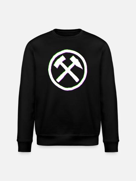 Ruhrpott Hammer Schlegel Glitch - Stanley/Stella ROLLER Unisex Organic Sweatshirt - black