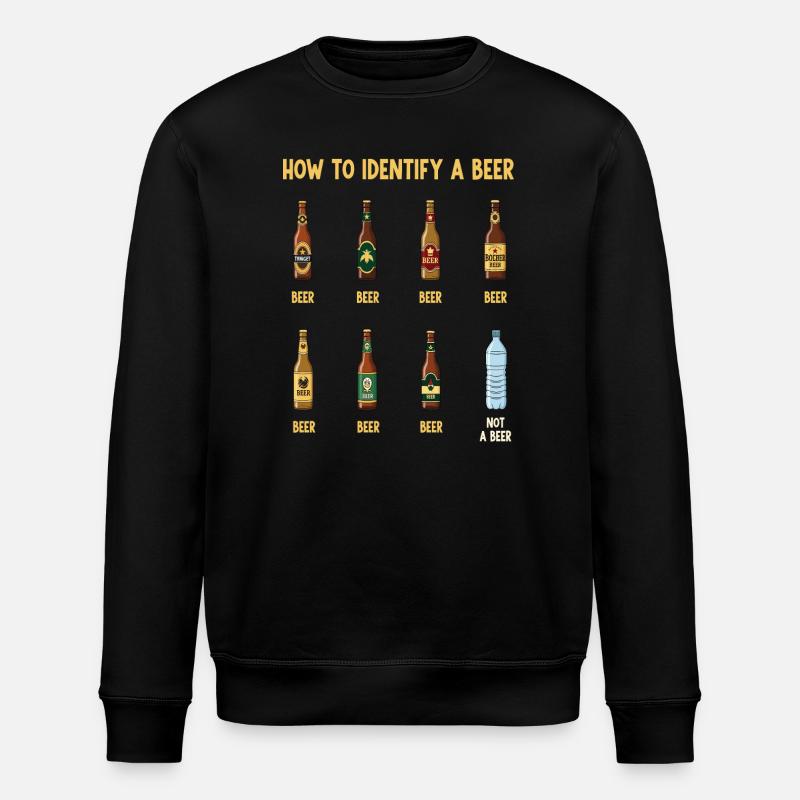 Beer Identification Guide - Stanley/Stella ROLLER Unisex Organic Sweatshirt - black