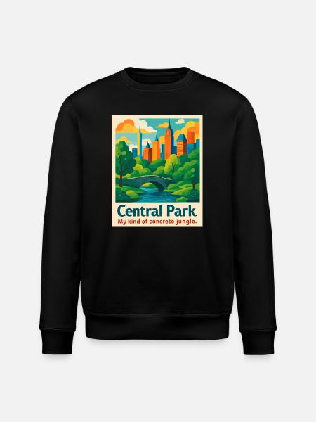 Central Park Vibes - Stanley/Stella ROLLER Unisex Organic Sweatshirt - black