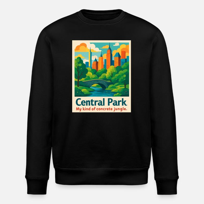 Central Park Vibes - Stanley/Stella ROLLER Unisex Organic Sweatshirt - black