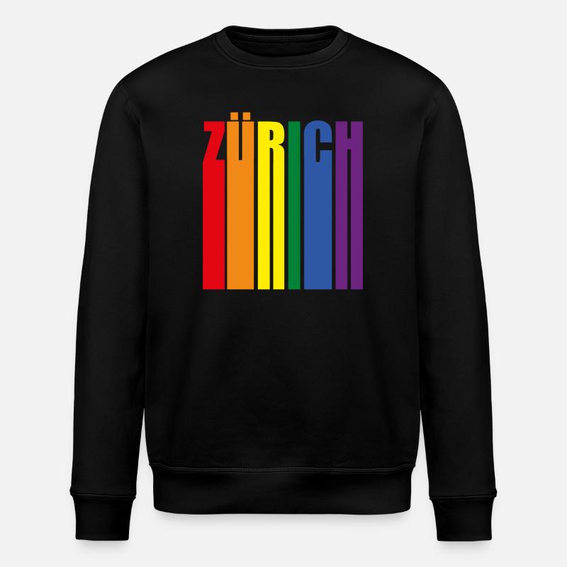 Zurich Rainbow Pride LGBT - Sweat bio ROLLER Stanley/Stella Unisexe - noir