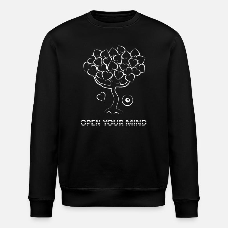Open your mind tree - Stanley/Stella ROLLER Unisex Organic Sweatshirt - black