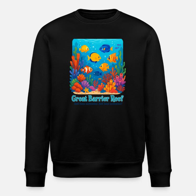 Great Barrier Reef - Stanley/Stella ROLLER Unisex Organic Sweatshirt - black