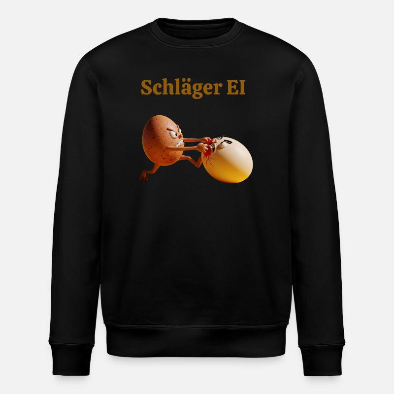 Schläger Ei – Lustiger Eierkampf - Stanley/Stella Unisex Bio-Sweatshirt ROLLER - Schwarz