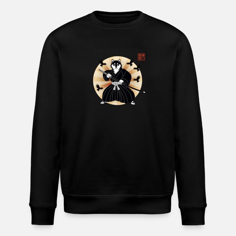 Shiba Samurai - Stanley/Stella ROLLER Unisex Organic Sweatshirt - black