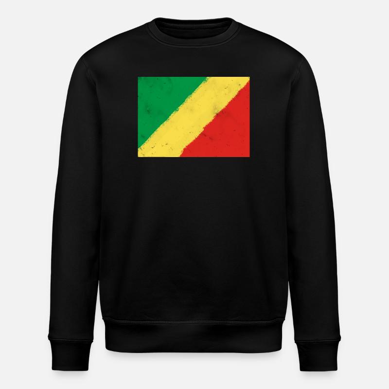 Flagge der Republik Kongo - Stanley/Stella Unisex Bio-Sweatshirt ROLLER - Schwarz
