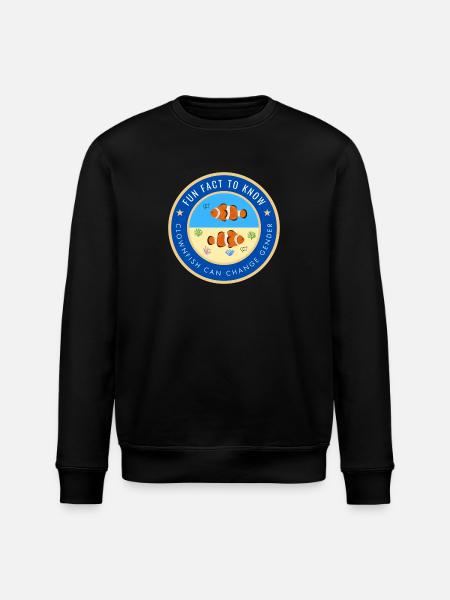 Clownfish can change gender - Stanley/Stella ROLLER Unisex Organic Sweatshirt - black