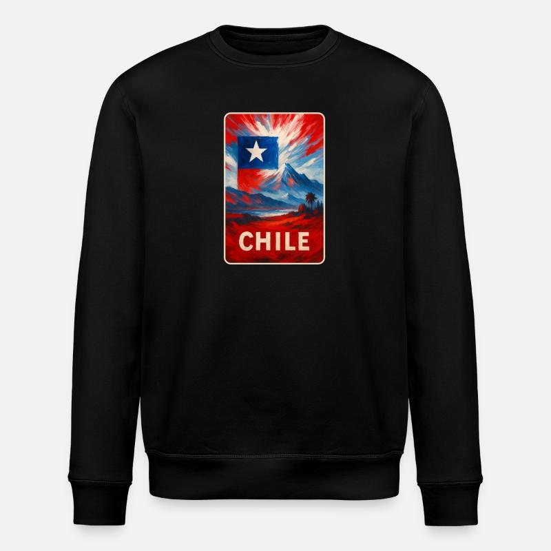 Chile Travel Art - Stanley/Stella Unisex Bio-Sweatshirt ROLLER - Schwarz