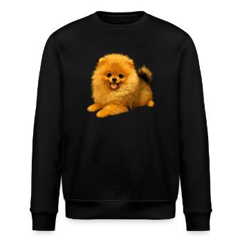 Zwergspitz Pommeraner Pom Süßer Deutscher Spitz - Stanley/Stella Unisex Bio-Sweatshirt ROLLER - Schwarz - Vorne - Nik (191cm)