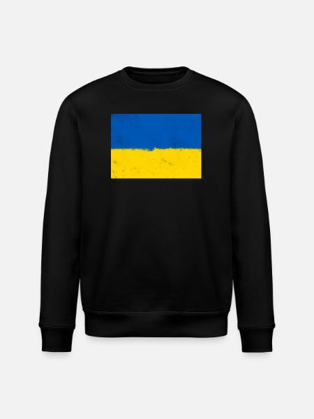 Flag of Ukraine - Stanley/Stella ROLLER Unisex Organic Sweatshirt - black