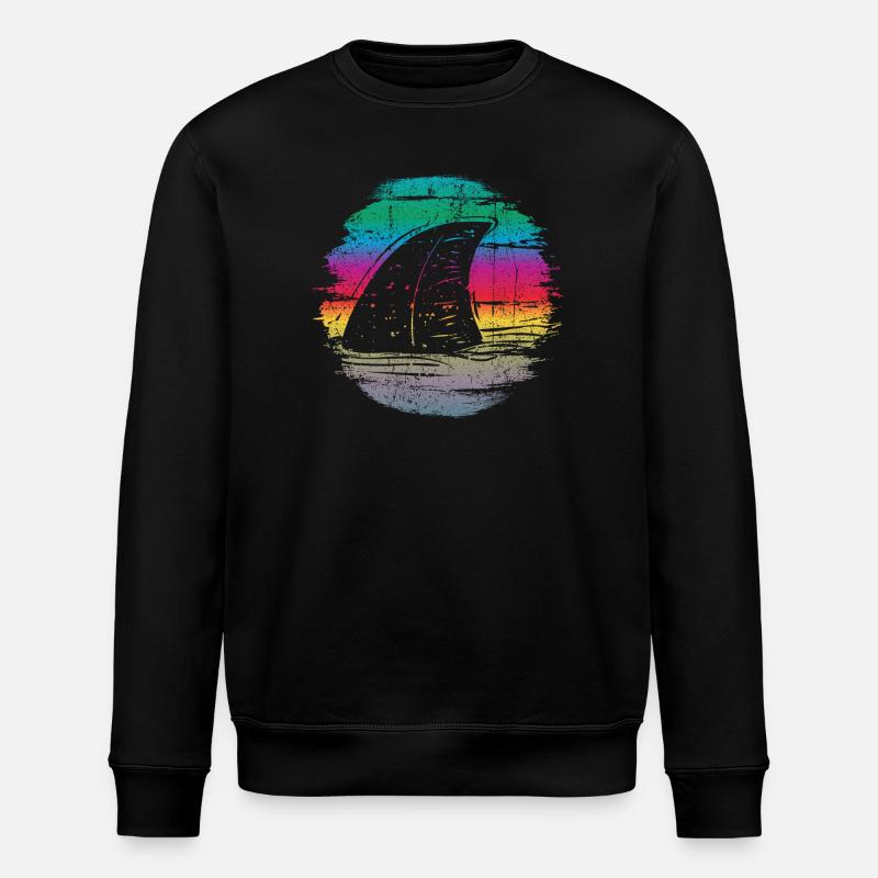 coucher de soleil surfer vague illustration - Sweat bio ROLLER Stanley/Stella Unisexe - noir