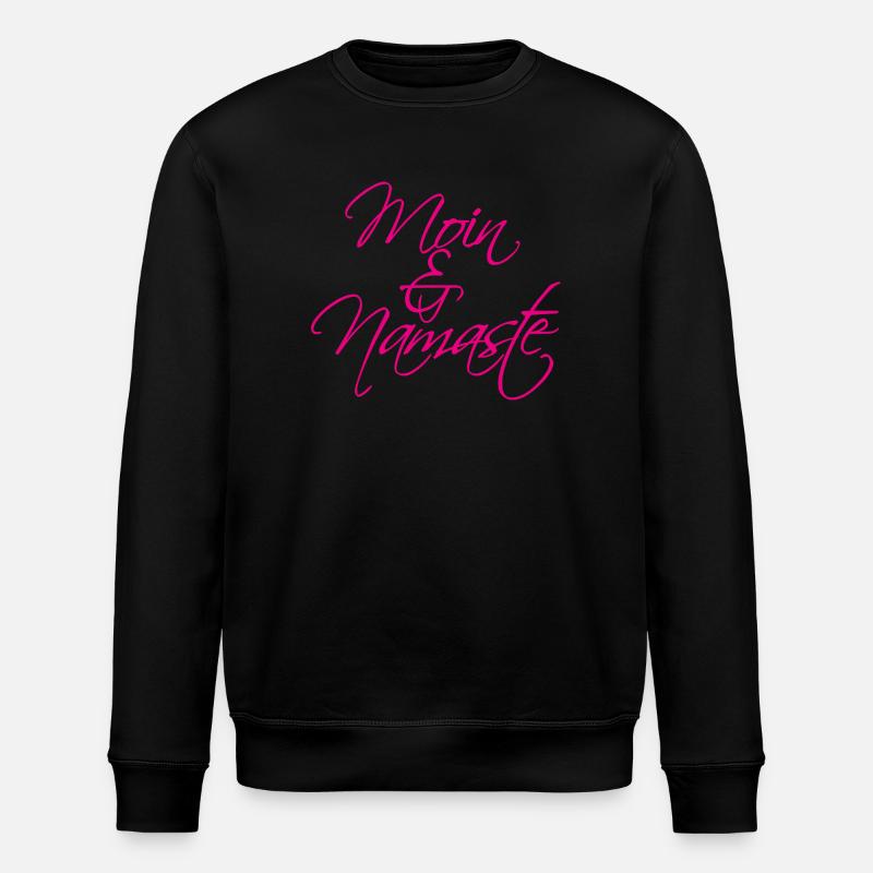 Moin & Namaste, magenta - Sweat bio ROLLER Stanley/Stella Unisexe - noir