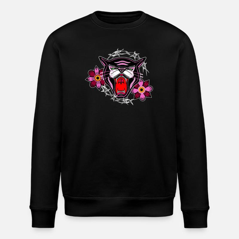 Pinkpink Panther - Stanley/Stella ROLLER Unisex Organic Sweatshirt - black