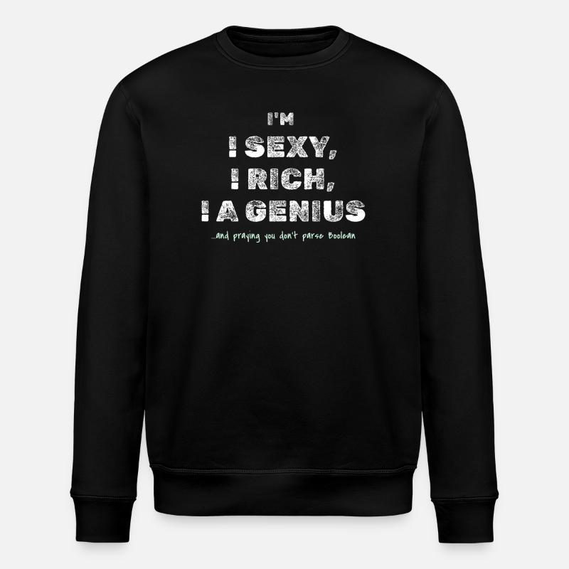 Boolean Joke – Funny Dev Tee - Stanley/Stella ROLLER Unisex Organic Sweatshirt - black