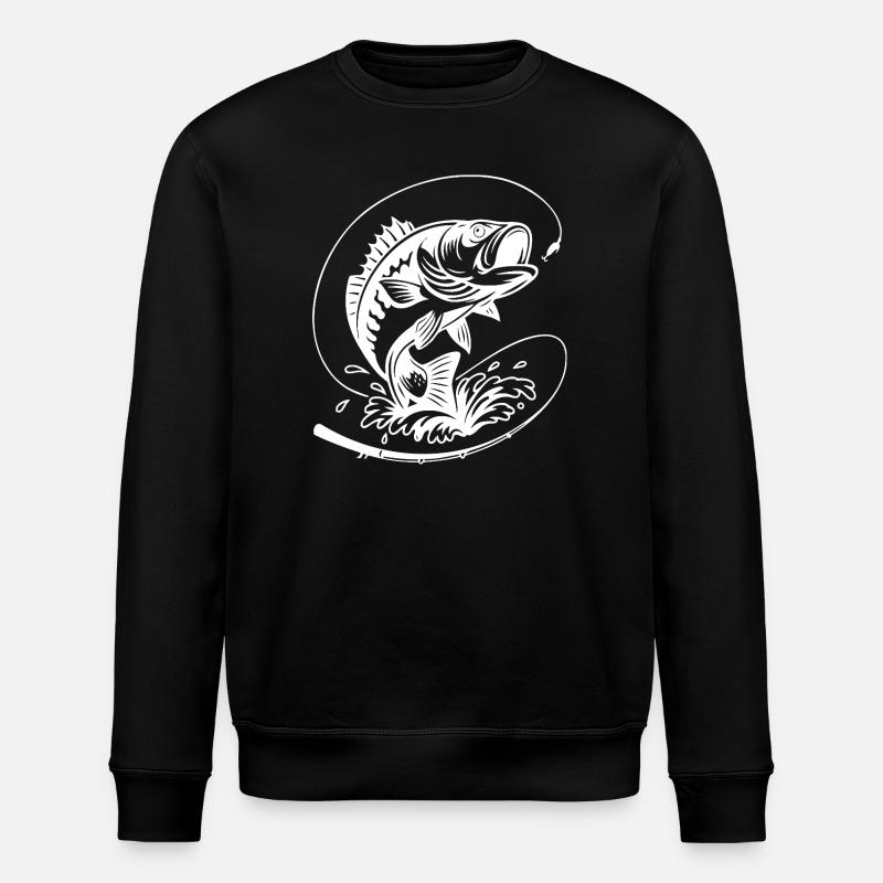 Illustration dynamique de poisson bar - Sweat bio ROLLER Stanley/Stella Unisexe - noir