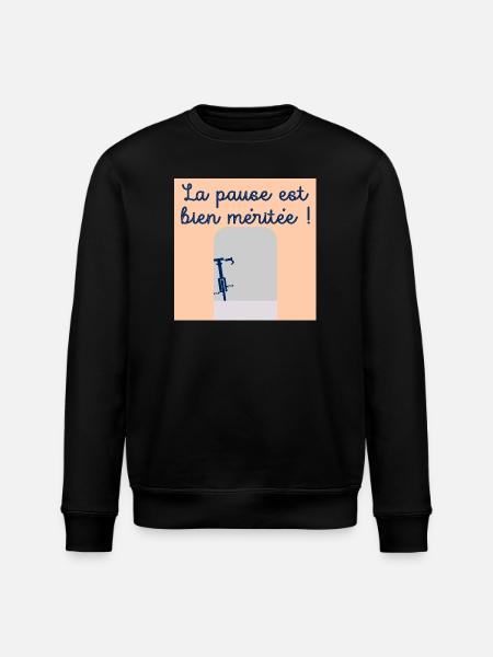 Vélo Cyclisme Pause - Sweat bio ROLLER Stanley/Stella Unisexe - noir