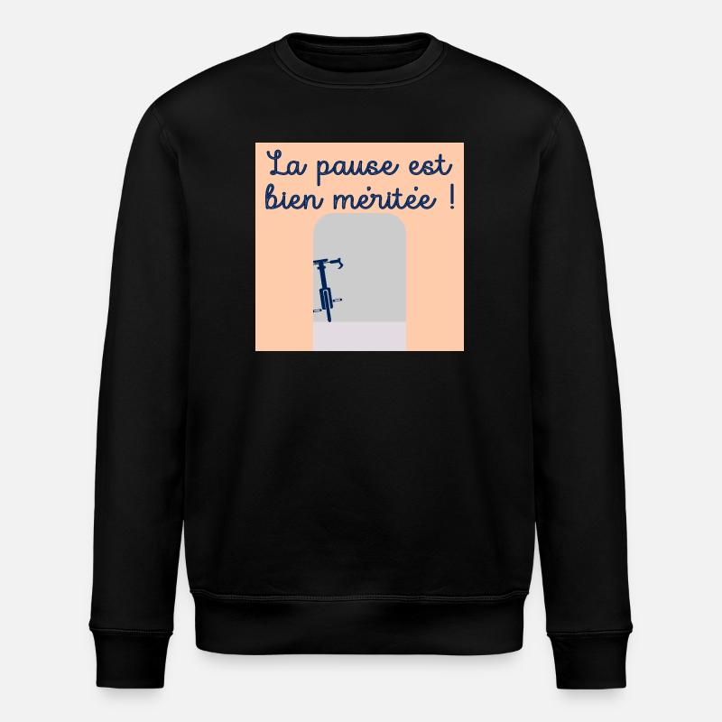 Vélo Cyclisme Pause - Sweat bio ROLLER Stanley/Stella Unisexe - noir