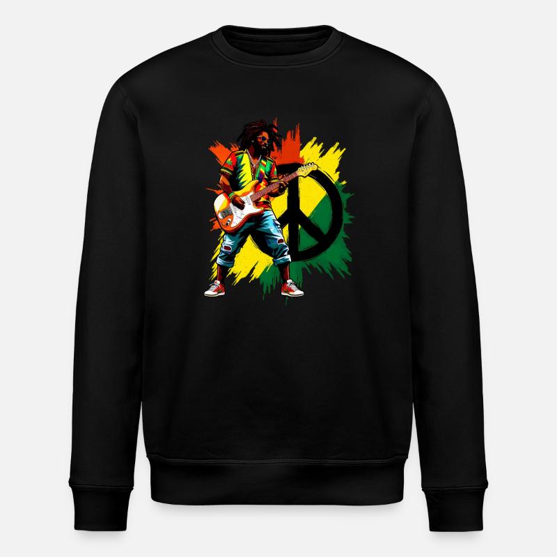 Reggae-Musik und Frieden - Stanley/Stella Unisex Bio-Sweatshirt ROLLER - Schwarz
