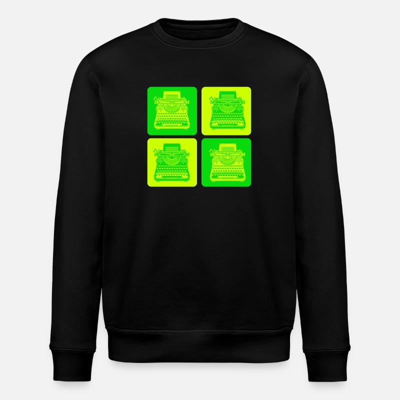 Schreibmaschinen Design - Stanley/Stella Unisex Bio-Sweatshirt ROLLER - Schwarz