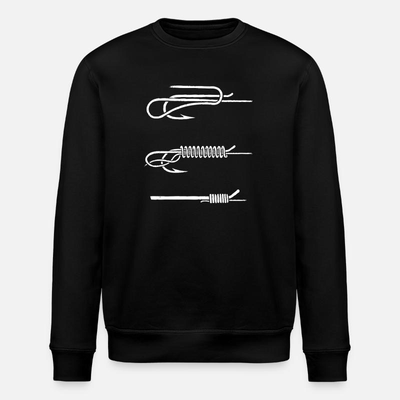 Angelhaken Knoten Anleitung WHITE - Stanley/Stella Unisex Bio-Sweatshirt ROLLER - Schwarz