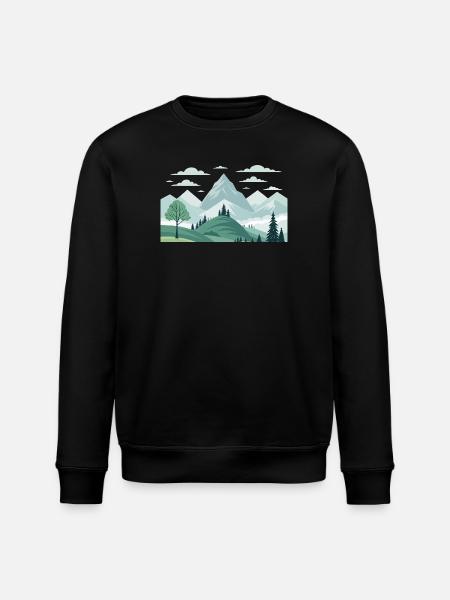 Gebirge - Stanley/Stella Unisex Bio-Sweatshirt ROLLER - Schwarz