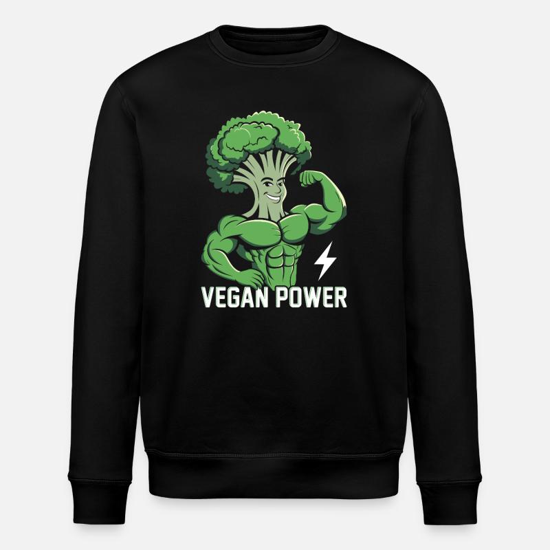 Vegan Power - Stanley/Stella ROLLER Unisex Organic Sweatshirt - black