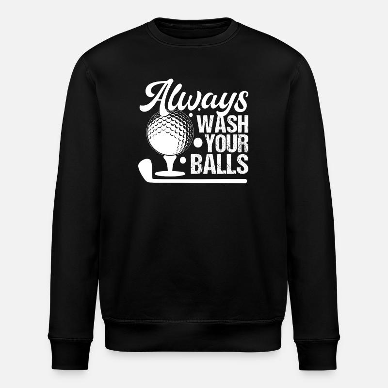 Golf - Lavez toujours vos balles - Sweat bio ROLLER Stanley/Stella Unisexe - noir